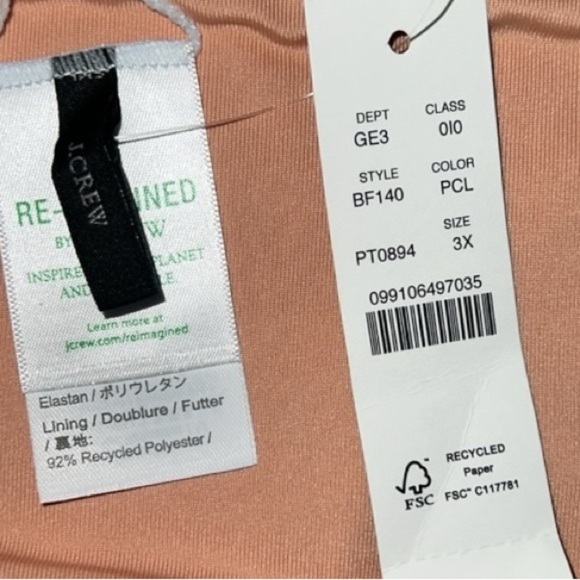 2 piece J.CREW Curved-Waist Cheeky Bikini Bottom Cloud Meadow Floral Blue - Picture 5 of 13